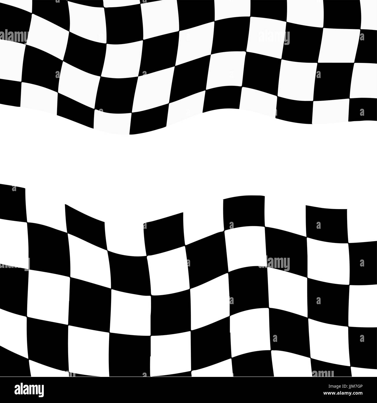 Rennsport-Hintergrund mit Zielflagge abstrakte Darstellung. Stockfoto