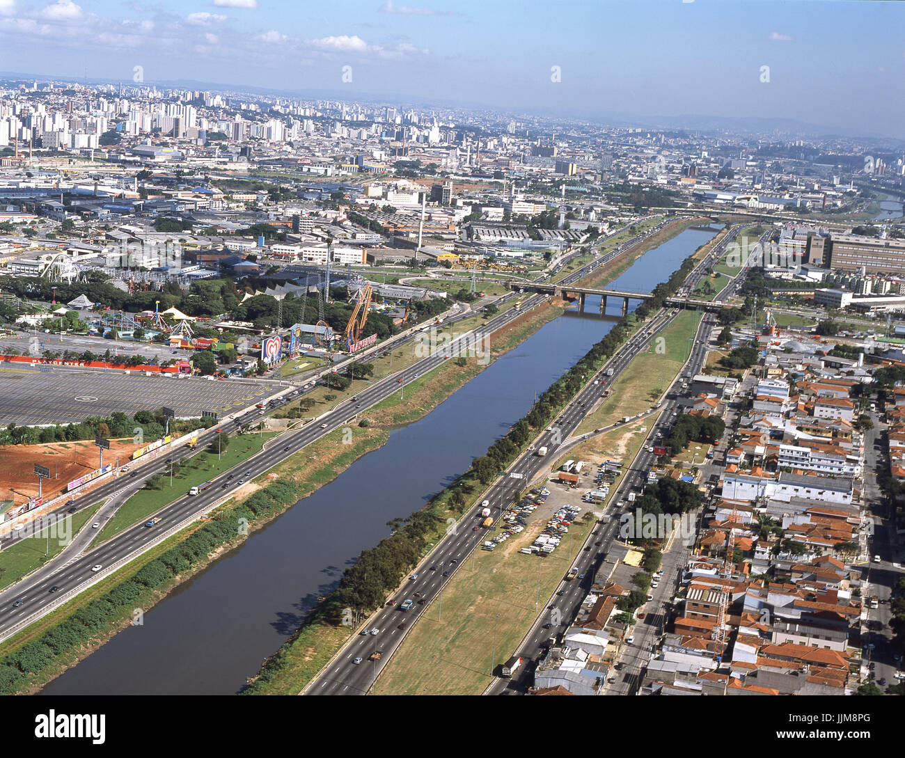 Rio Tiete, Nordzone, Sao Paulo, Brasilien Stockfoto