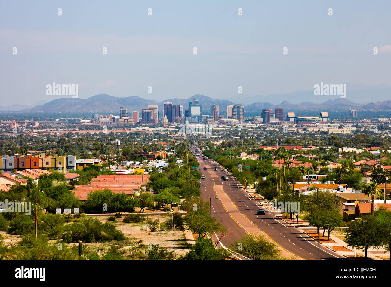 Skyline von Phoenix Arizona Stockfoto
