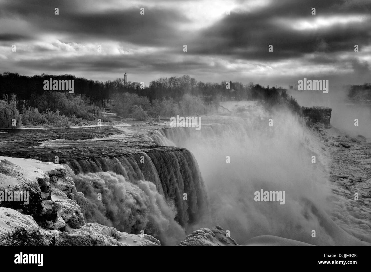 Niagara Falls im Winter Stockfoto