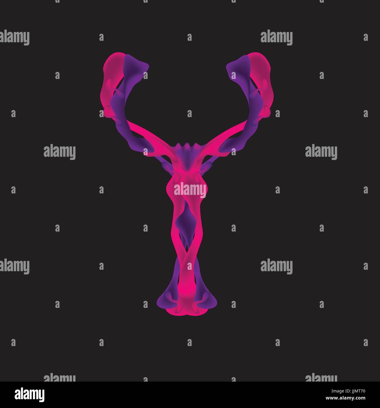 stilisierte medizinische Zelle Blocker Antikörper Biotech-Mikrobiologie Stock Vektor