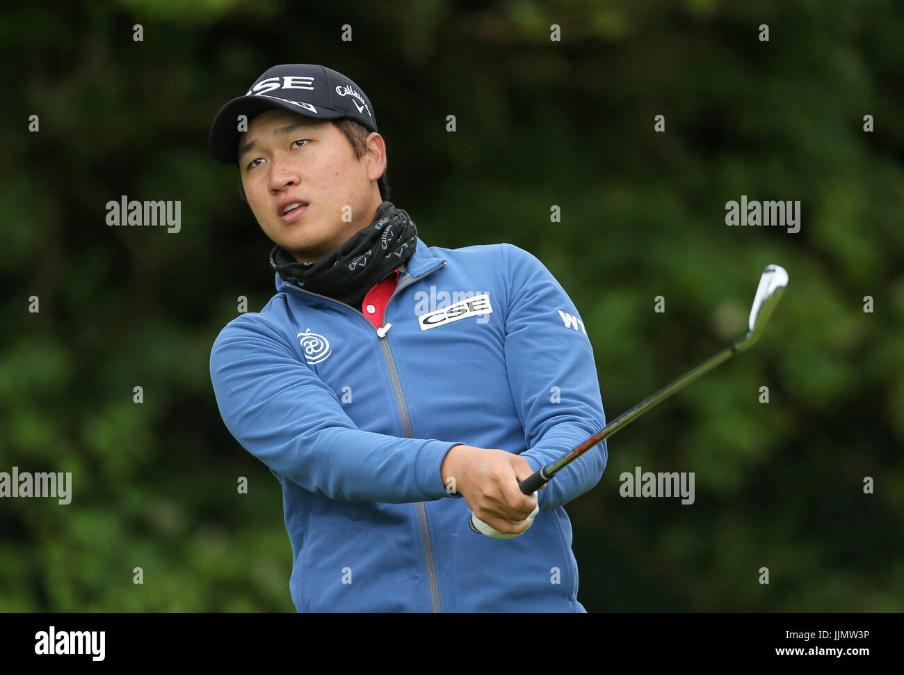 Der südkoreanische Jeunghun Wang am ersten Tag der Open Championship 2017 im Royal Birkdale Golf Club, Southport. DRÜCKEN SIE VERBANDSFOTO. Bilddatum: Donnerstag, 20. Juli 2017. Siehe PA Geschichte GOLF Open. Das Foto sollte lauten: Richard Sellers/PA Wire. Stockfoto