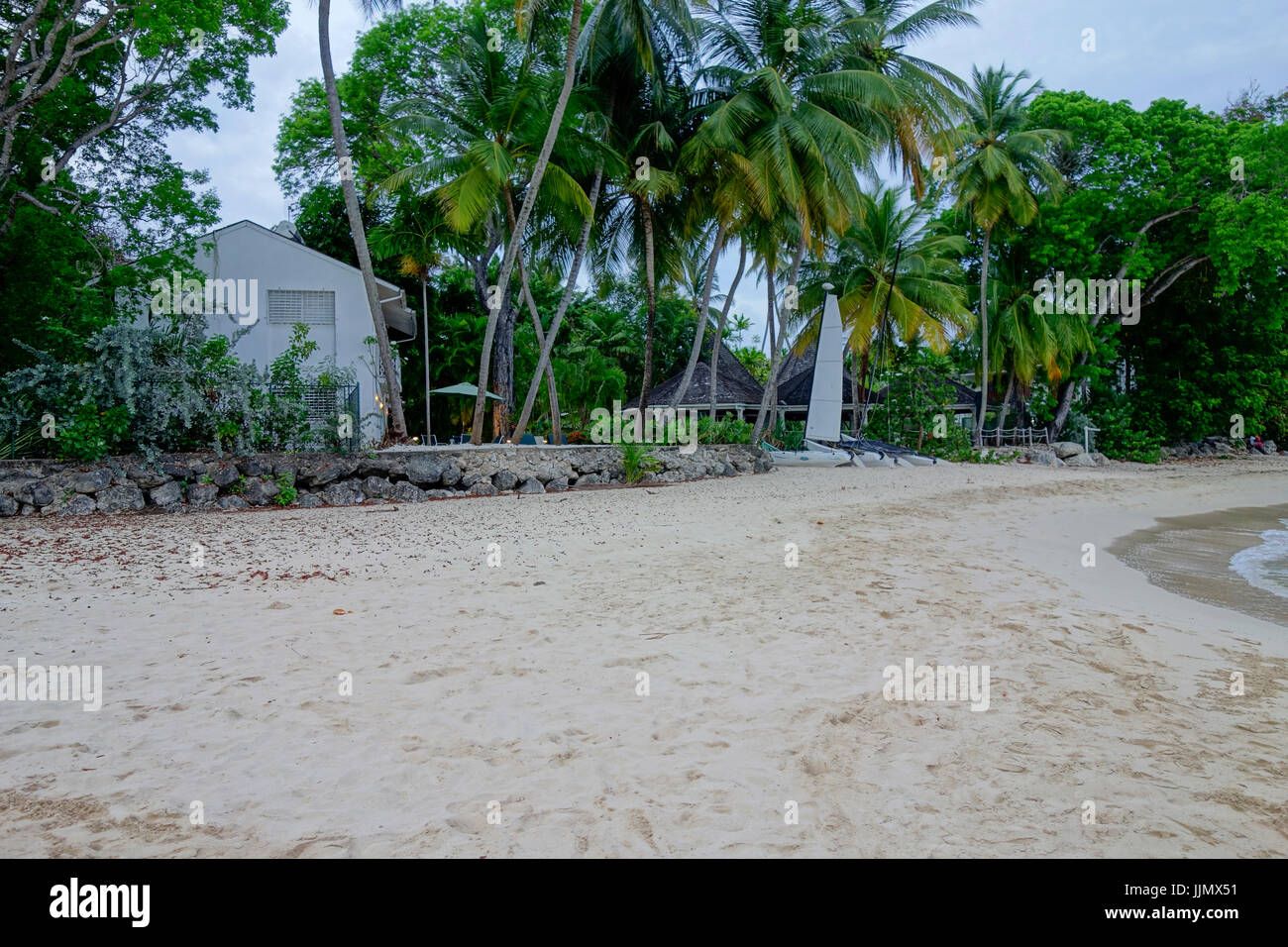 Strand und Küste, Holetown, Barbados, West Indies Stockfoto