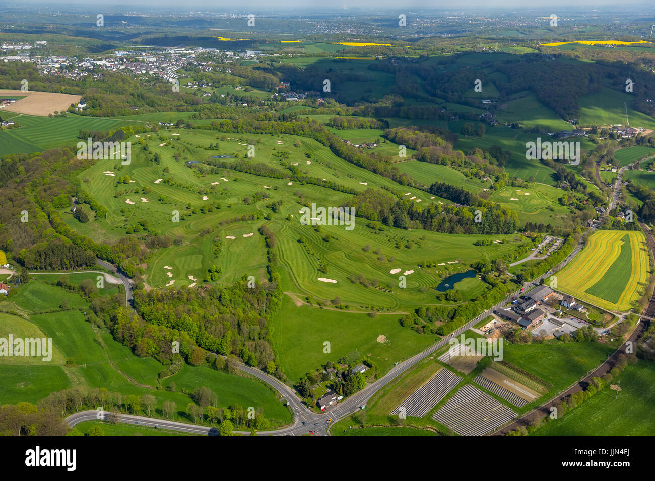 Golfplatz, Golfclub Velbert, Velbert, Velbert-Neviges, Darm viel, Ruhrgebiet, Nordrhein-Westfalen, Deutschland Stockfoto