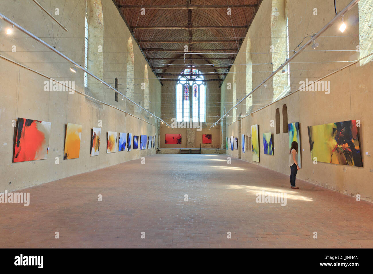 Frankreich, Indre (36), Châteauroux, Couvent des Cordeliers, Ausstellung d'huiles et Encres de Norbert Pagé / / Kloster des C, Chateauroux, Indre, Frankreich Stockfoto