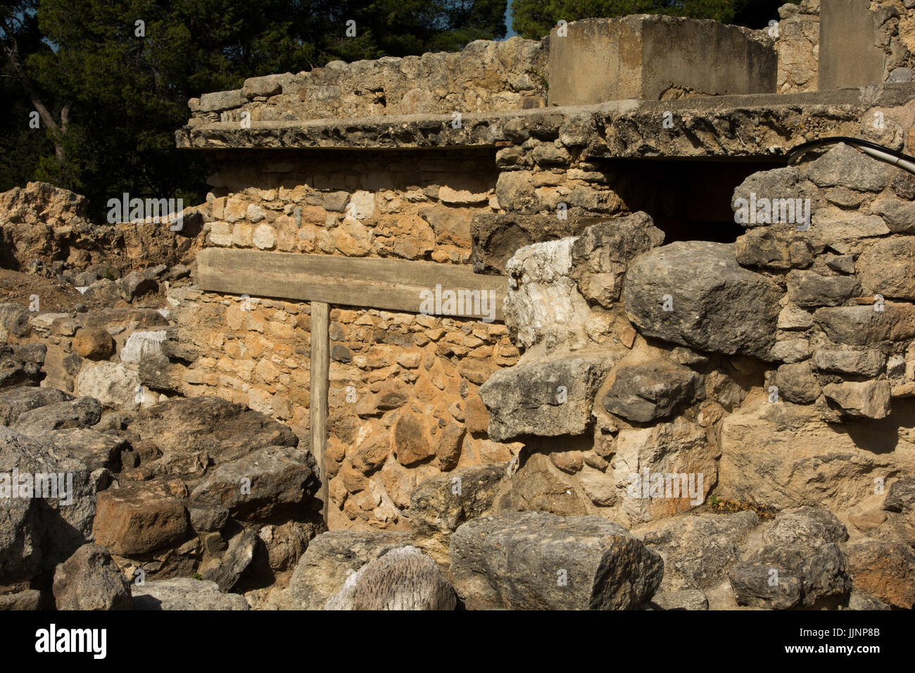 Der Palast von Knossos wurde die zeremonielle und politische Zentrum 0f die minoische Zivilisation und Kultur. Stockfoto