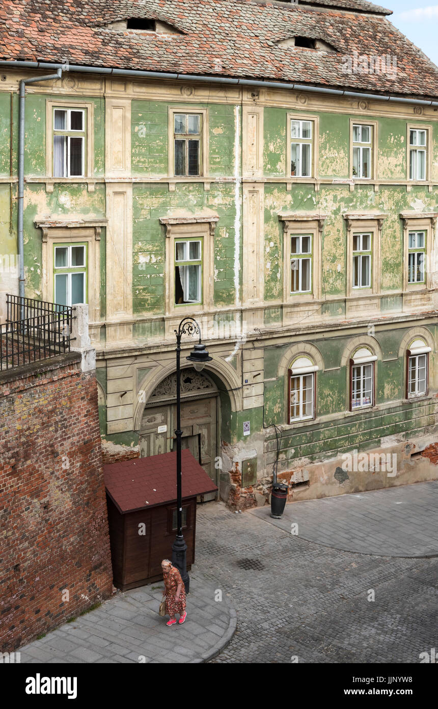 Altes Haus, Sibiu, Rumänien Stockfoto