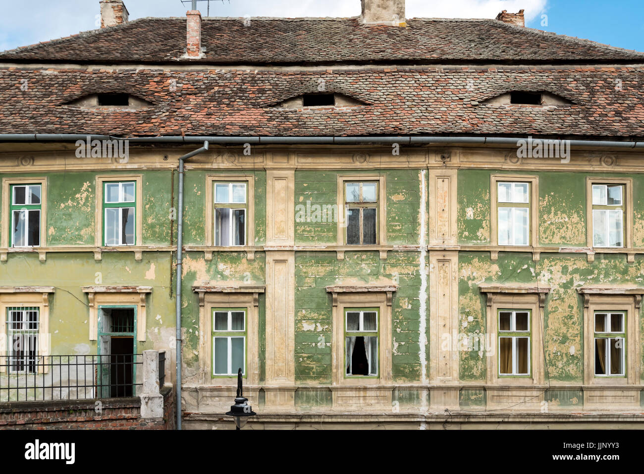 Altes Haus, Sibiu, Rumänien Stockfoto