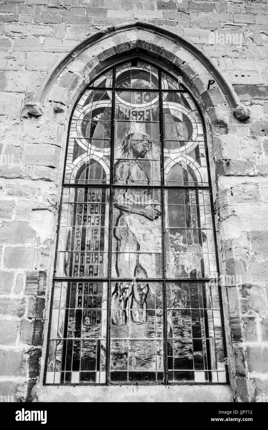 Fassade der Kathedrale in Santo Domingo de la Calzada, La Rioja, Spanien. Camino de Santiago. Stockfoto