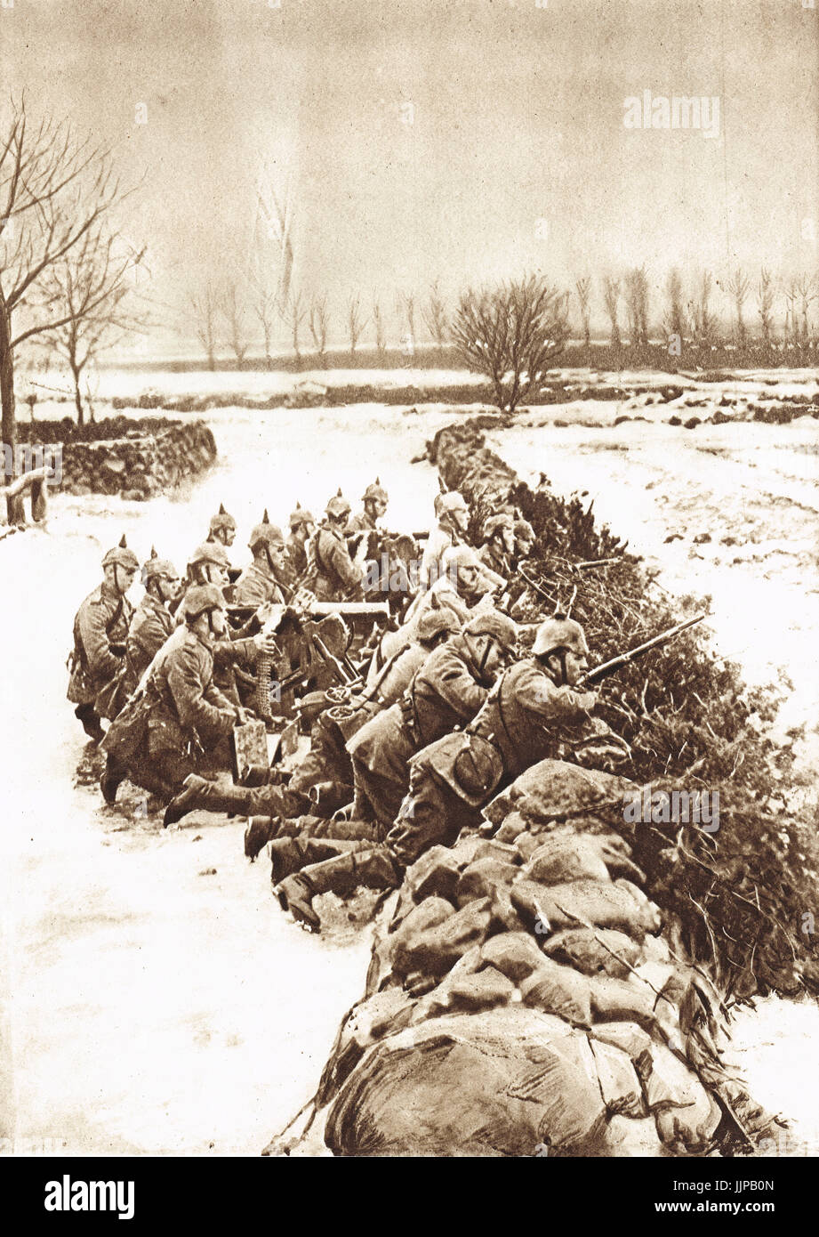 Deutsche Maschinengewehr Barrikade in Polen Stockfoto