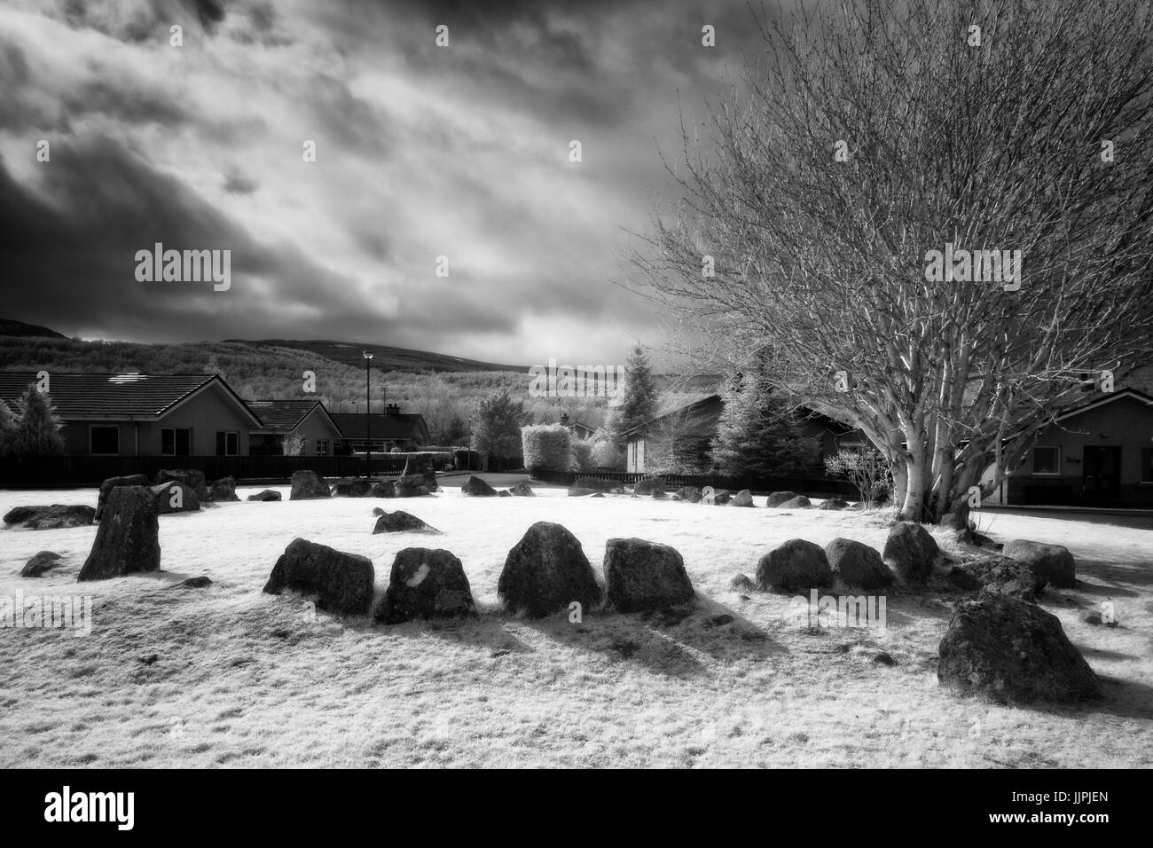 Aviemore Steinkreis In Den Schottischen Highlands Stockfotografie Alamy