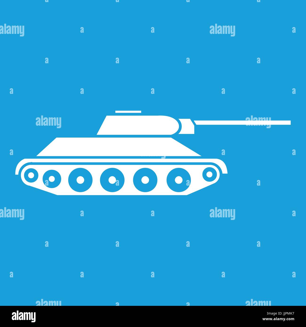 Tank-Symbol weiß Stock Vektor