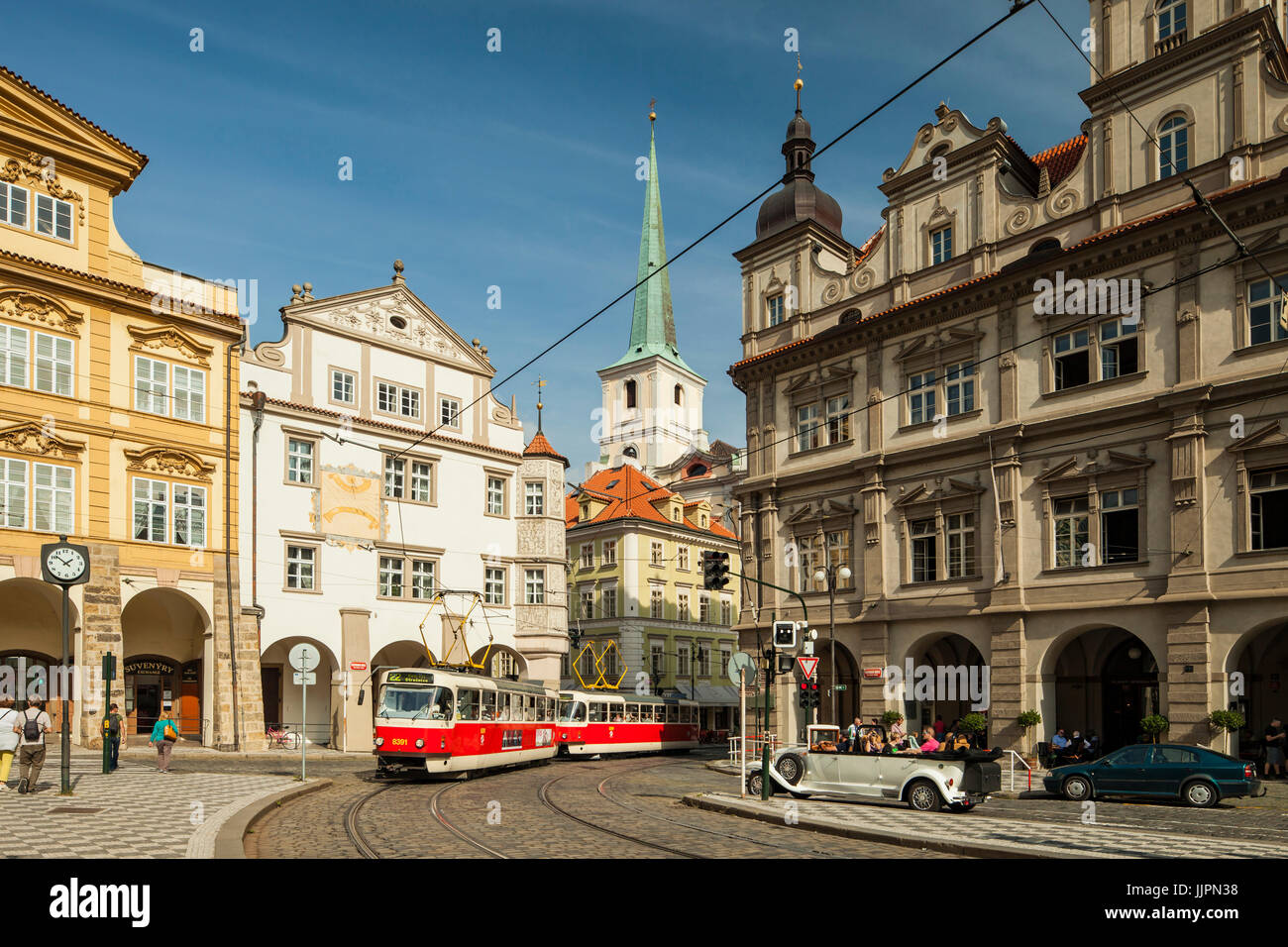 Malostranske Platz in Mala Strana. Stockfoto