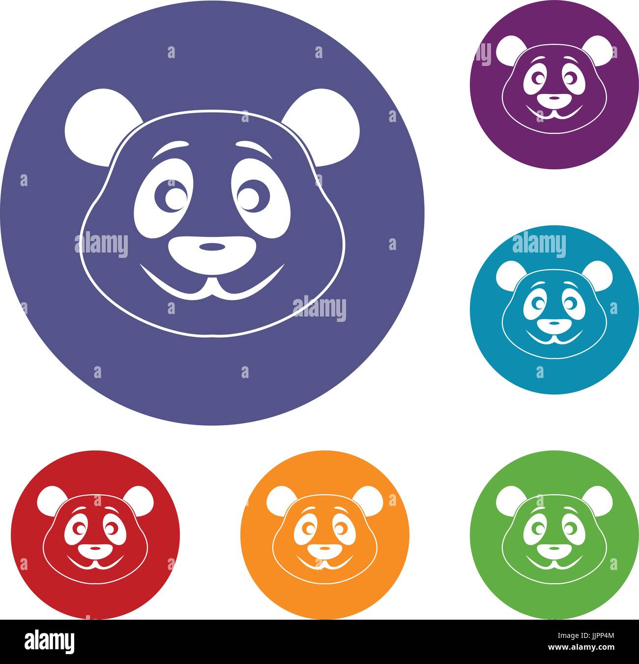 Panda Icons set Stock Vektor