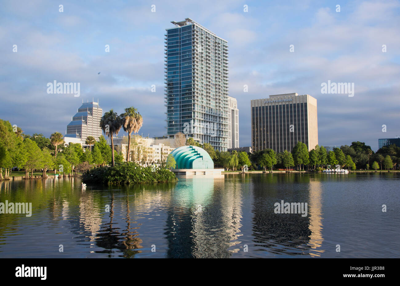 Lake Eola Park, Downtown Orlando, Florida. Stockfoto