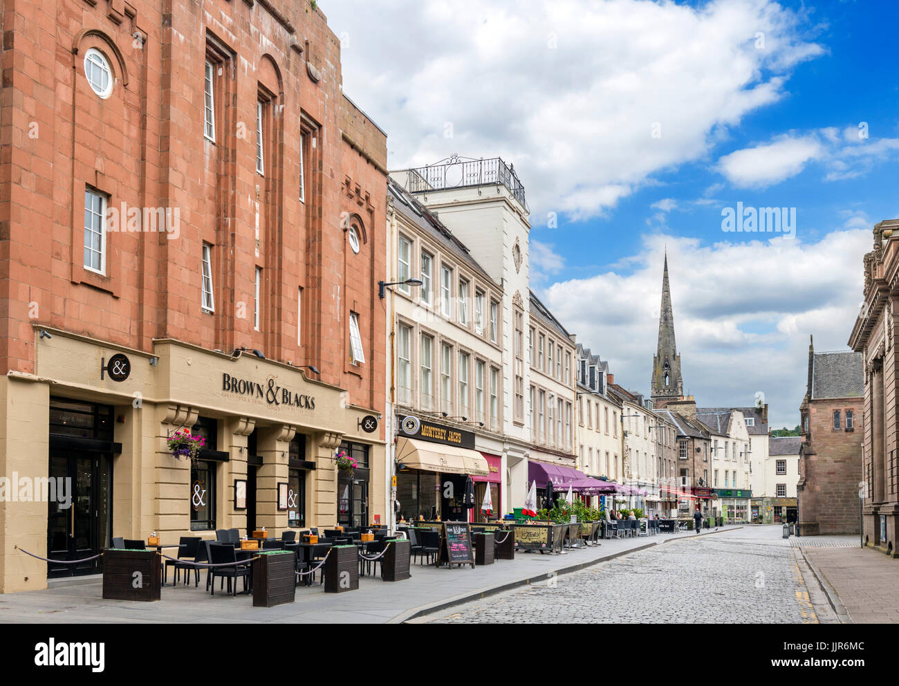 Bars und Restaurants auf St. John Platz in der Stadt-Zentrum, Perth, Schottland, UK Stockfoto