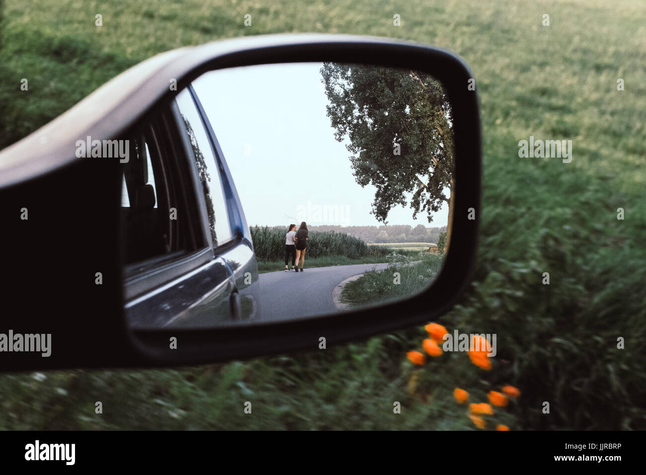 Spiegel der hinteren Ansicht Stockfoto