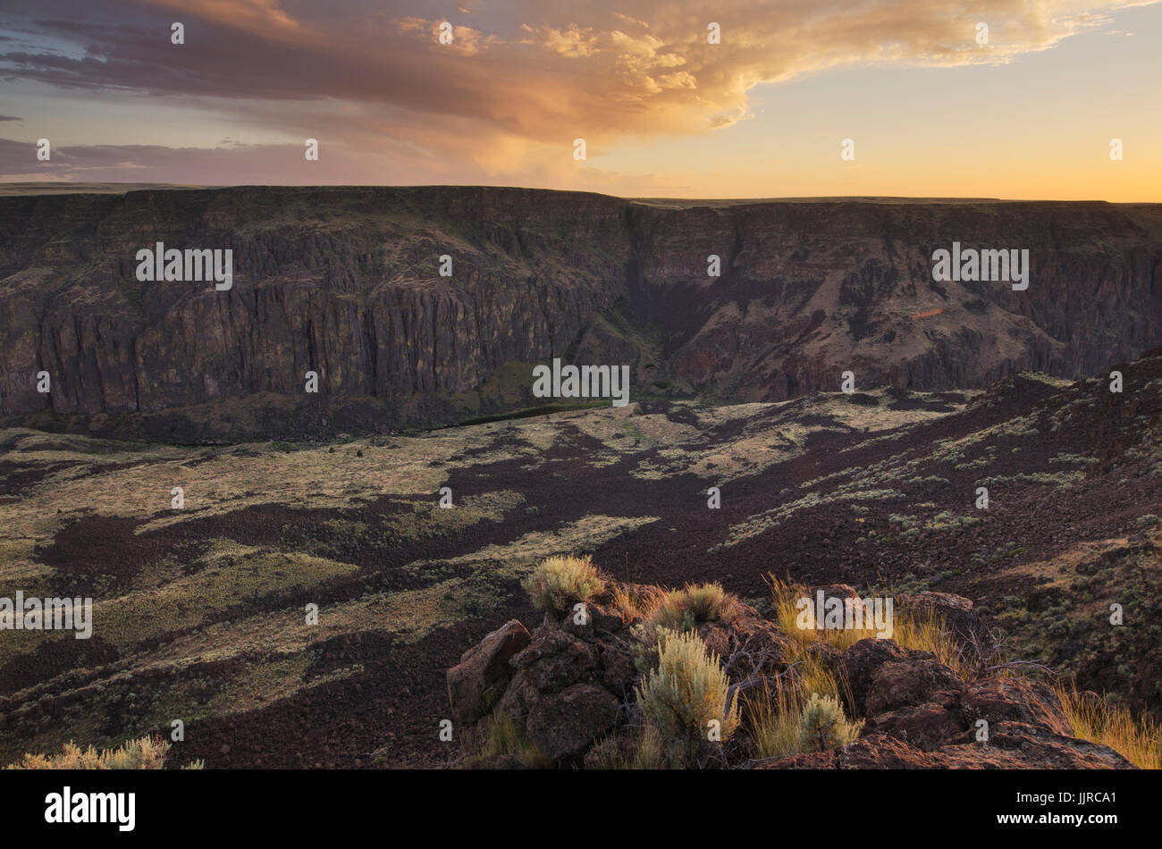 Owyhee River Canyon Sonnenuntergang Oregon Stockfoto