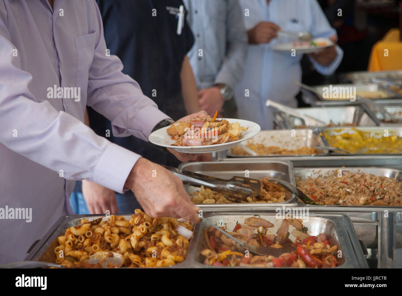 Lima ist die kulinarische Hauptstadt Südamerikas. Die Stadt bietet mehrere alles, was Sie essen können Buffets waren, können Sie versuchen, die große Wut des peruanischen Gastronomie Stockfoto