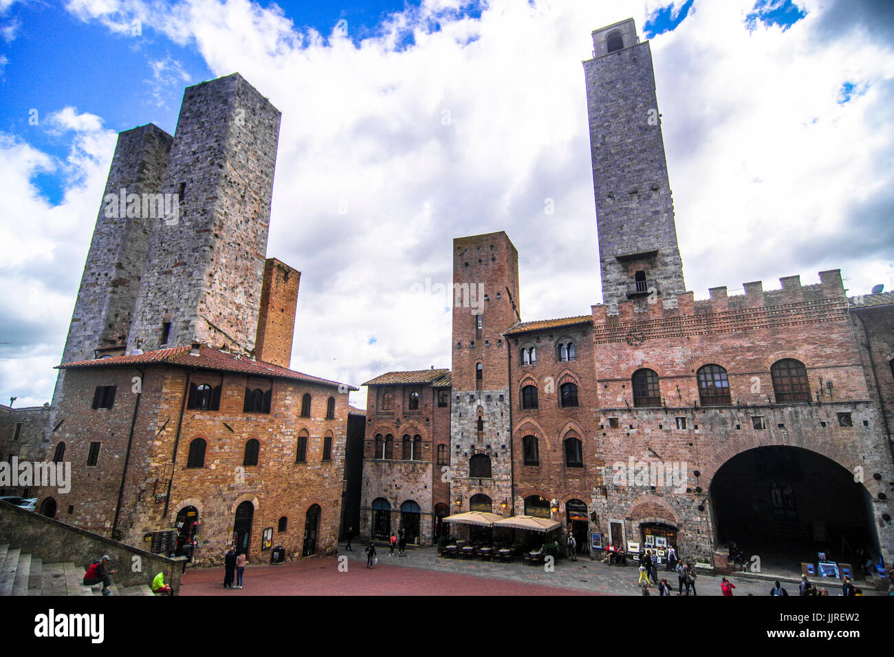 Die Türme von San Gimignano Toskana, Italien Stockfoto