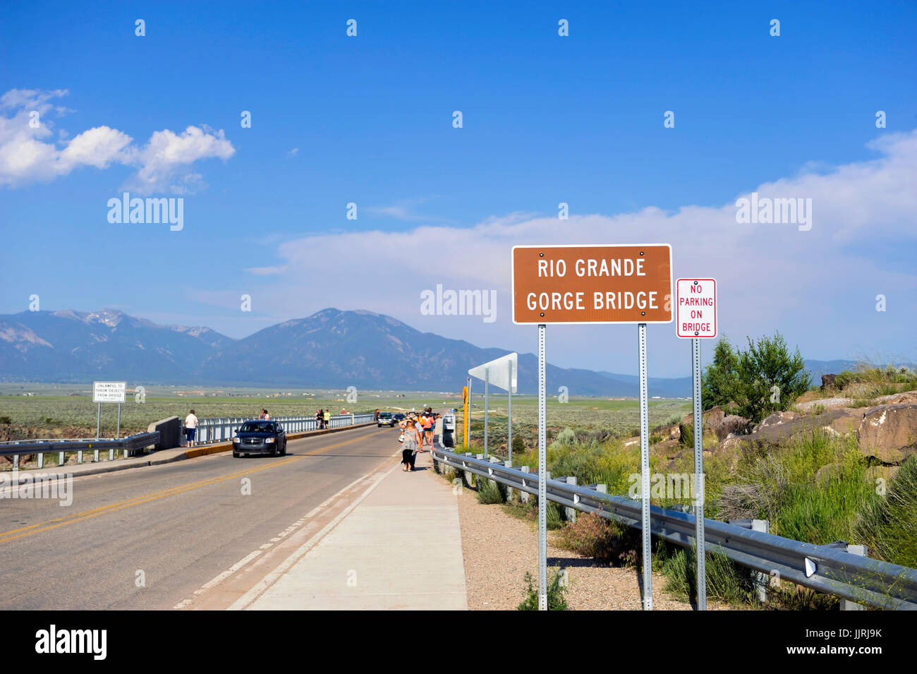 Krisen-Hotline in Rio Grande Gorge, Taos, New Mexico, USA Stockfoto