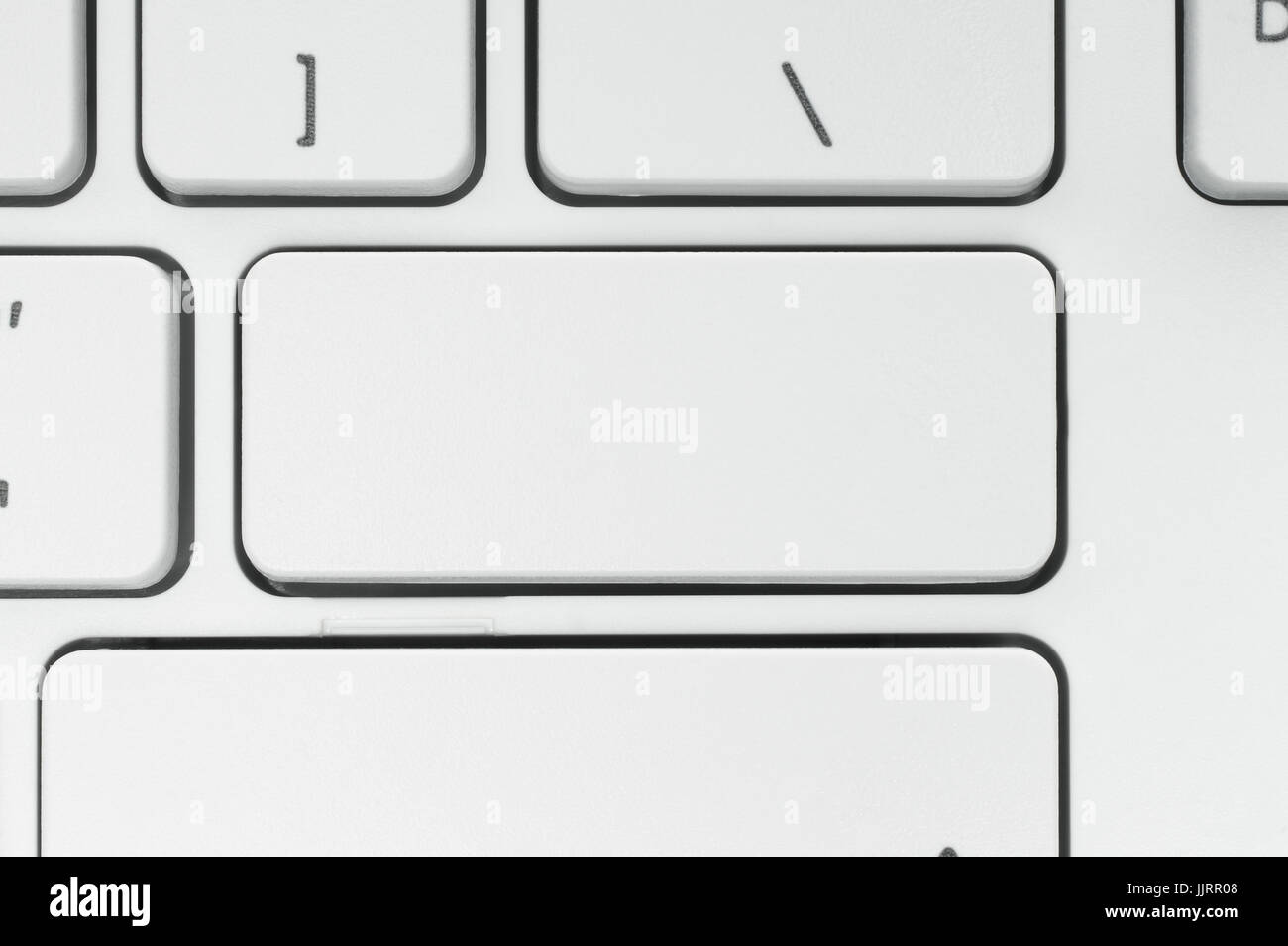 Leere Schaltfläche von der Computer-Tastatur-Nahaufnahme Stockfoto