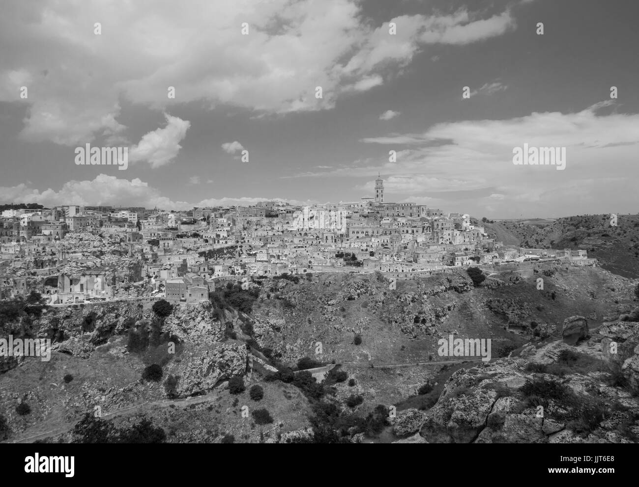 Matera (Basilicata) - das historische Zentrum der wundervollen Stein Stadt Süditaliens, eine touristische Attraktion für den berühmten "Sassi" Stockfoto