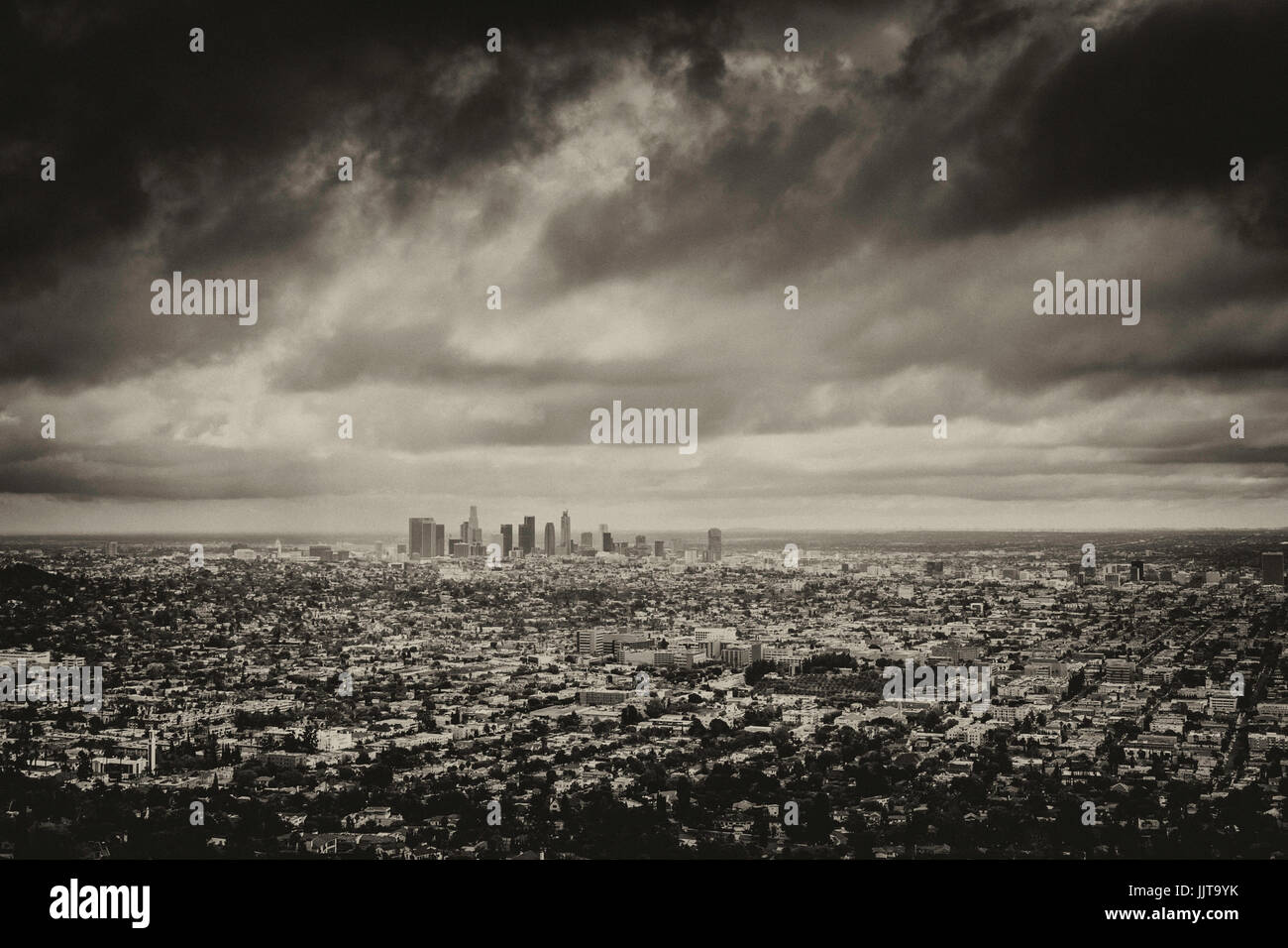 Blick auf die Stadt von Los Angeles vom Griffith-Observatorium aus. Kalifornien. USA Stockfoto