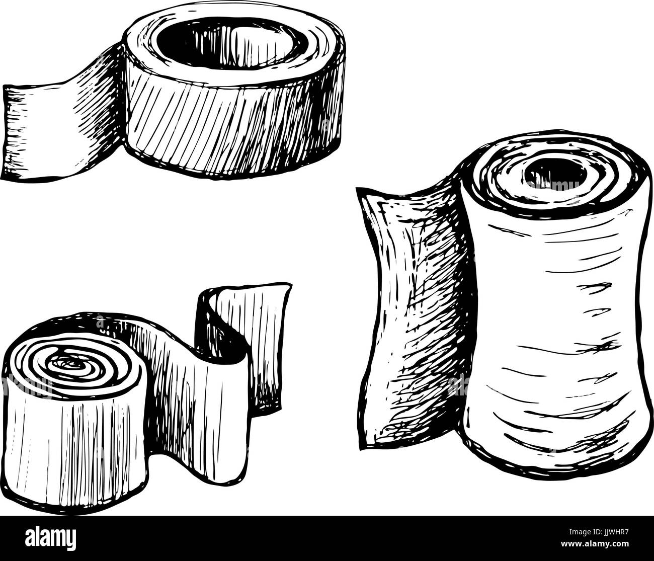 Toilettenpapier und Handtücher Stock Vektor