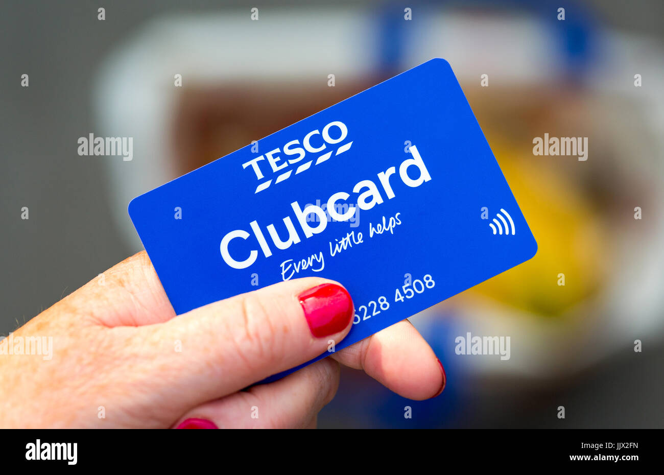 Neue kontaktlose Tesco clubcard Stockfoto