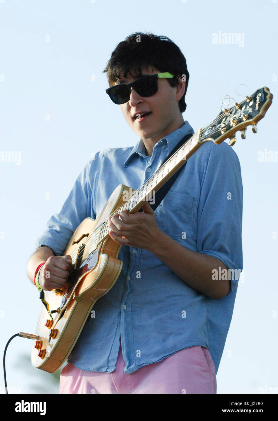 Ezra Koenig Vampire Wochenende mit 2008 Coachella Festival Indio. Stockfoto