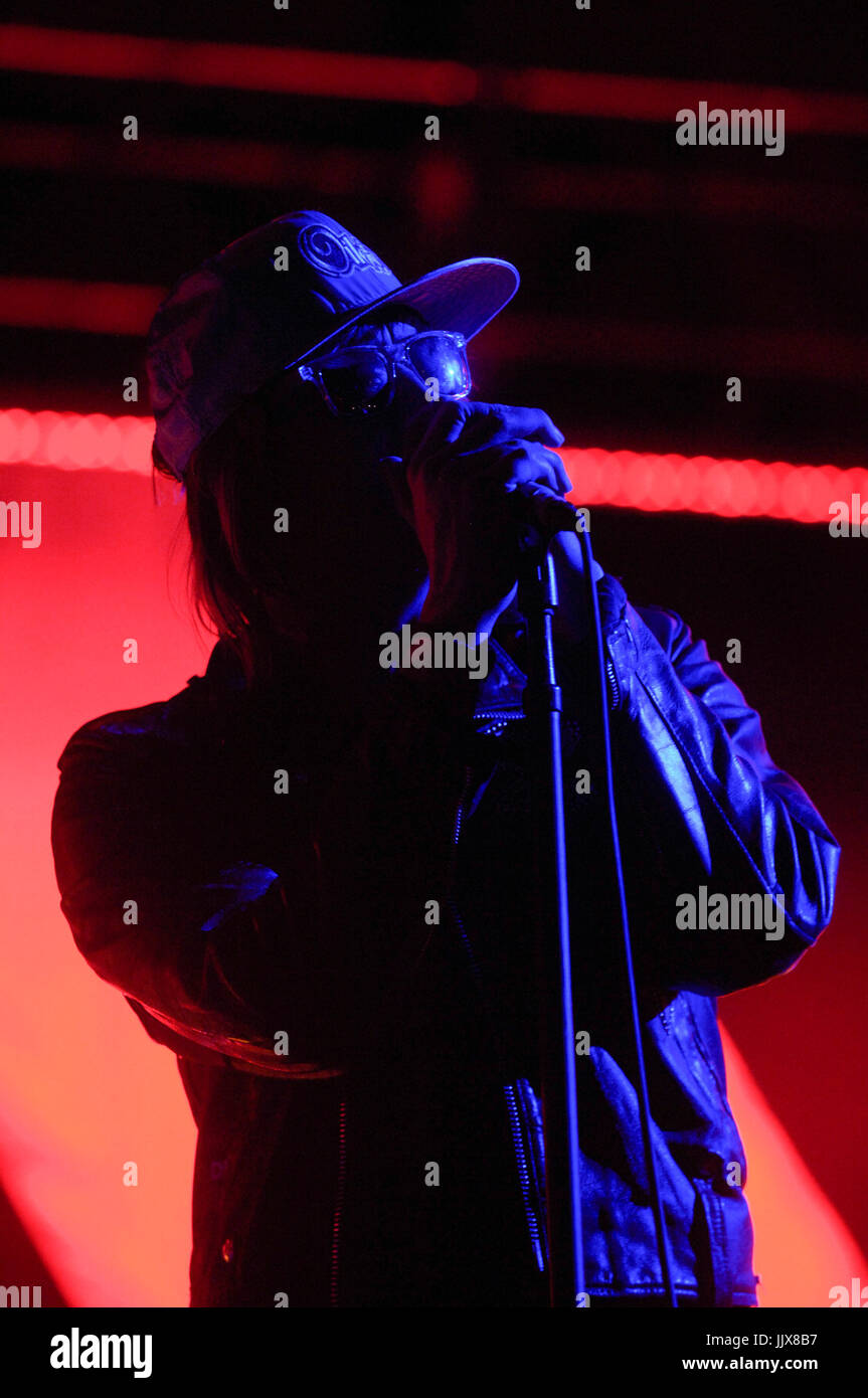 Julian Casablancas Strokes spielt 2011 Coachella Music Festival März 17,2011 Indio. Stockfoto