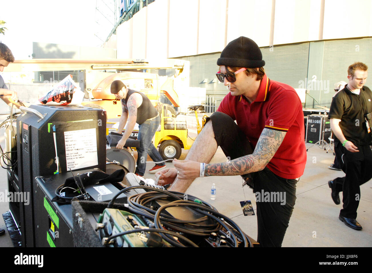 Joey LaRocca Briggs backstage Verwirren Festival - Tag 1 März 27,2010 Anaheim. Stockfoto