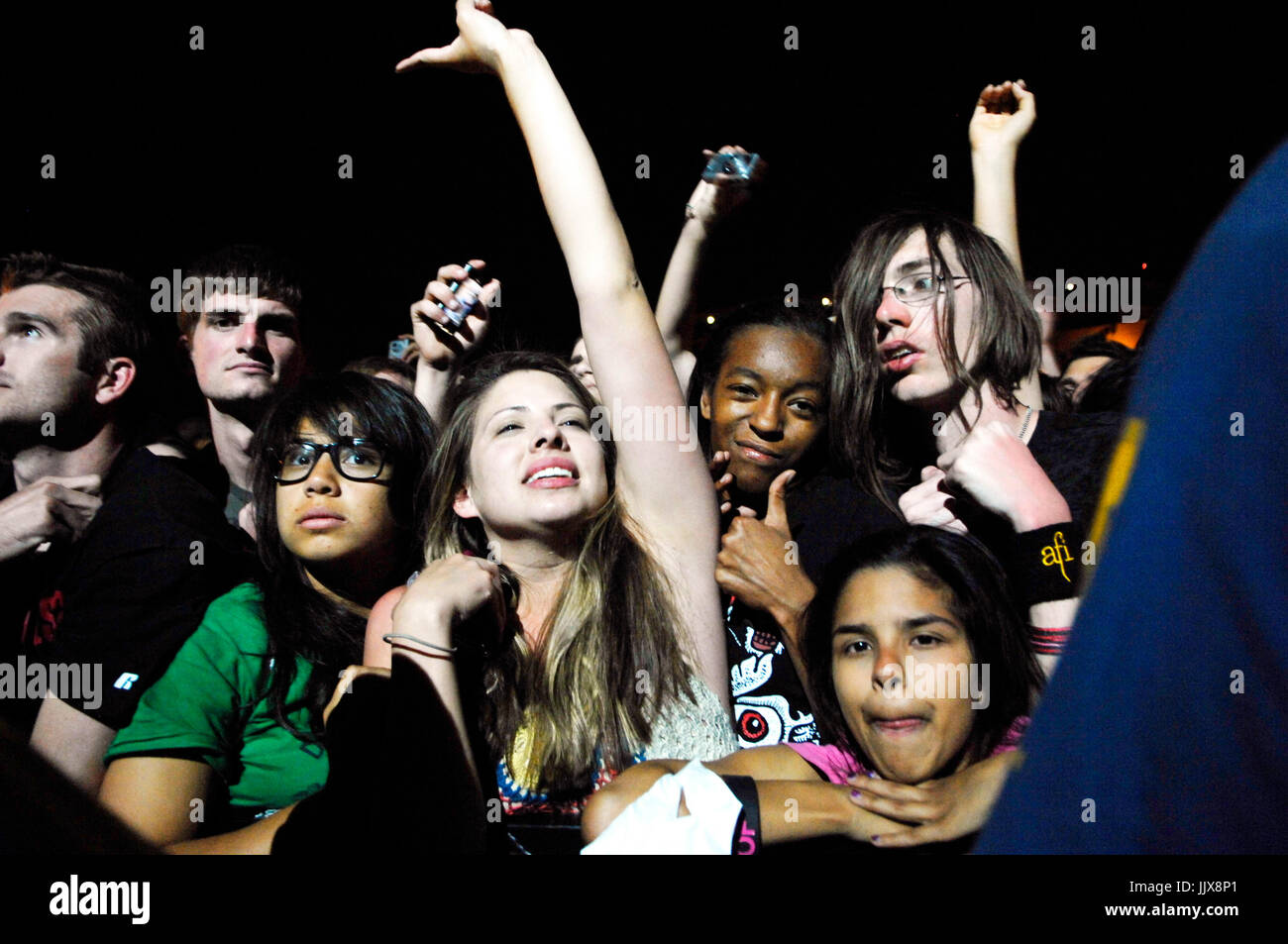 Menge verwirren Festival - Tag 1 März 27,2010 Anaheim. Stockfoto