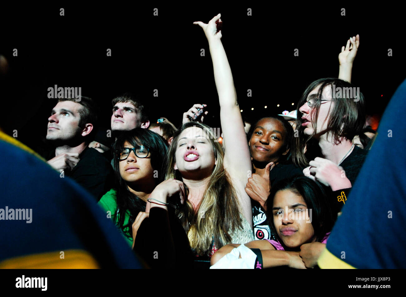 Menge verwirren Festival - Tag 1 März 27,2010 Anaheim. Stockfoto