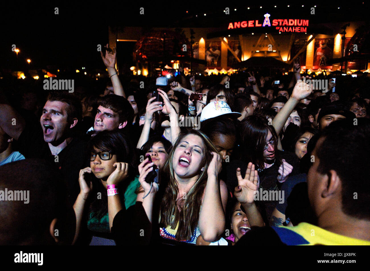 Menge verwirren Festival - Tag 1 März 27,2010 Anaheim. Stockfoto