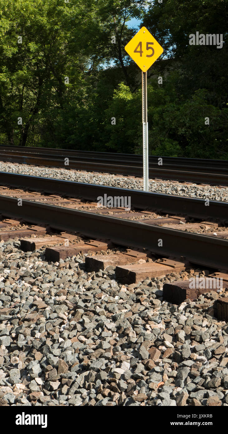 Eisenbahn-Bett Stockfoto