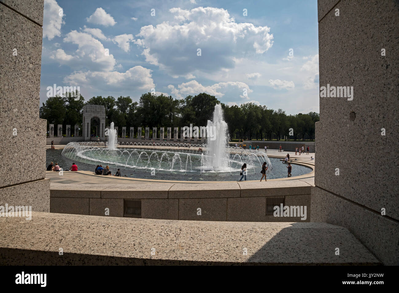 Washington, DC - National World War II Memorial. Stockfoto