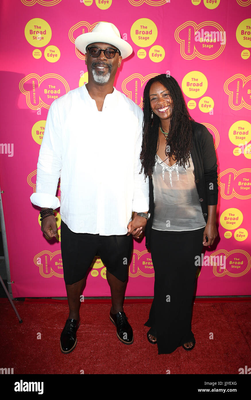 Santa Monica, Ca. 20. Juli 2017. Isaiah Washington, Jenisa Garland auf Öffnung Nacht 'Geboren' an auf der breiten Bühne In Kalifornien auf 20. Juli 2017. Bildnachweis: Fs/Medien Punch/Alamy Live-Nachrichten Stockfoto