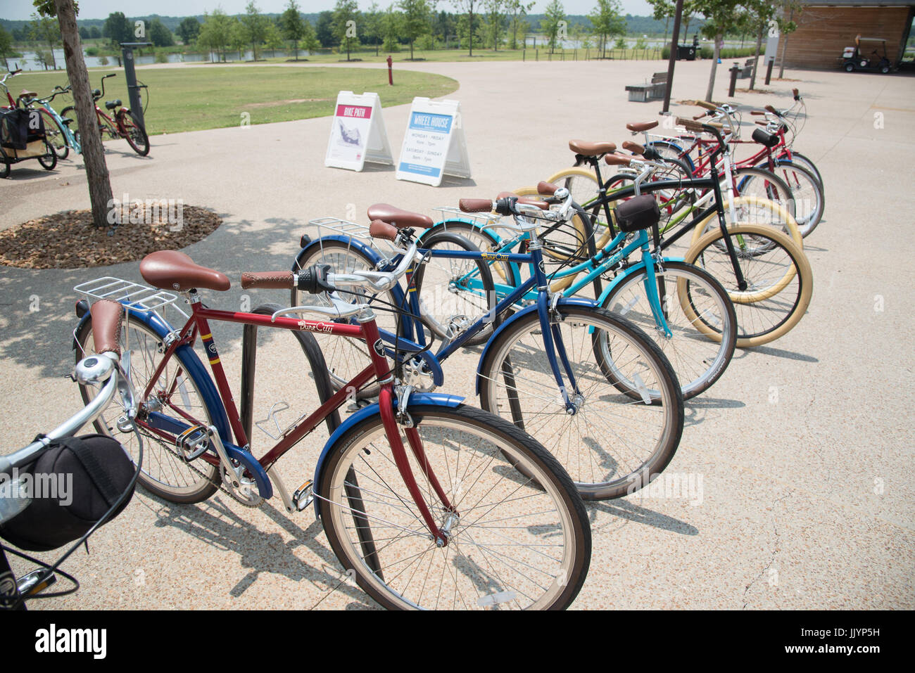 Memphis TN, USA Freitag, 21. Juli 2017. Das Wetter. Heiß und feucht mit keine Fahrer für Fahrräder. Bildnachweis: Gary Culley/Alamy Live-Nachrichten Stockfoto