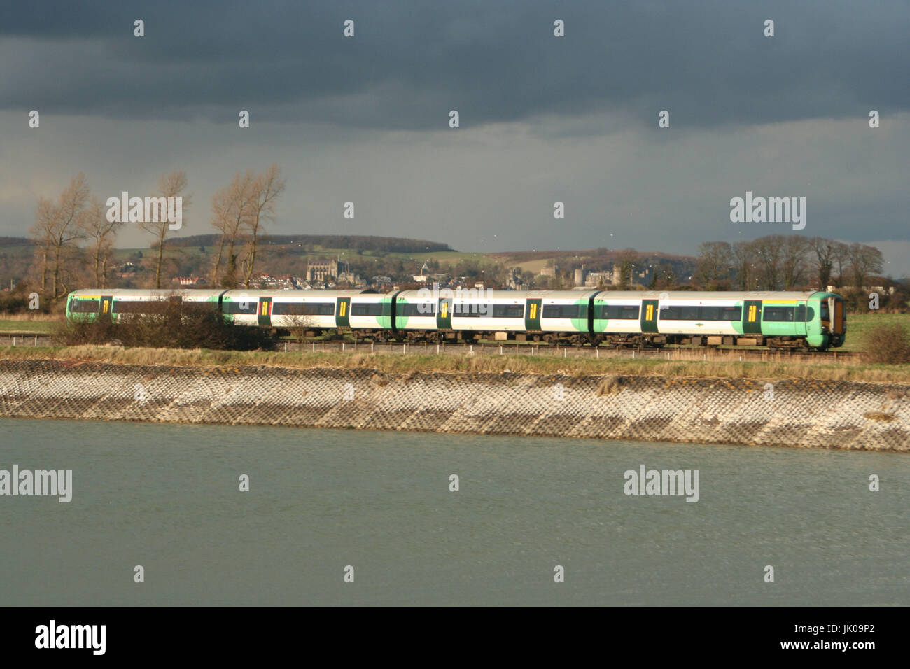 Züge in West Sussex Stockfoto