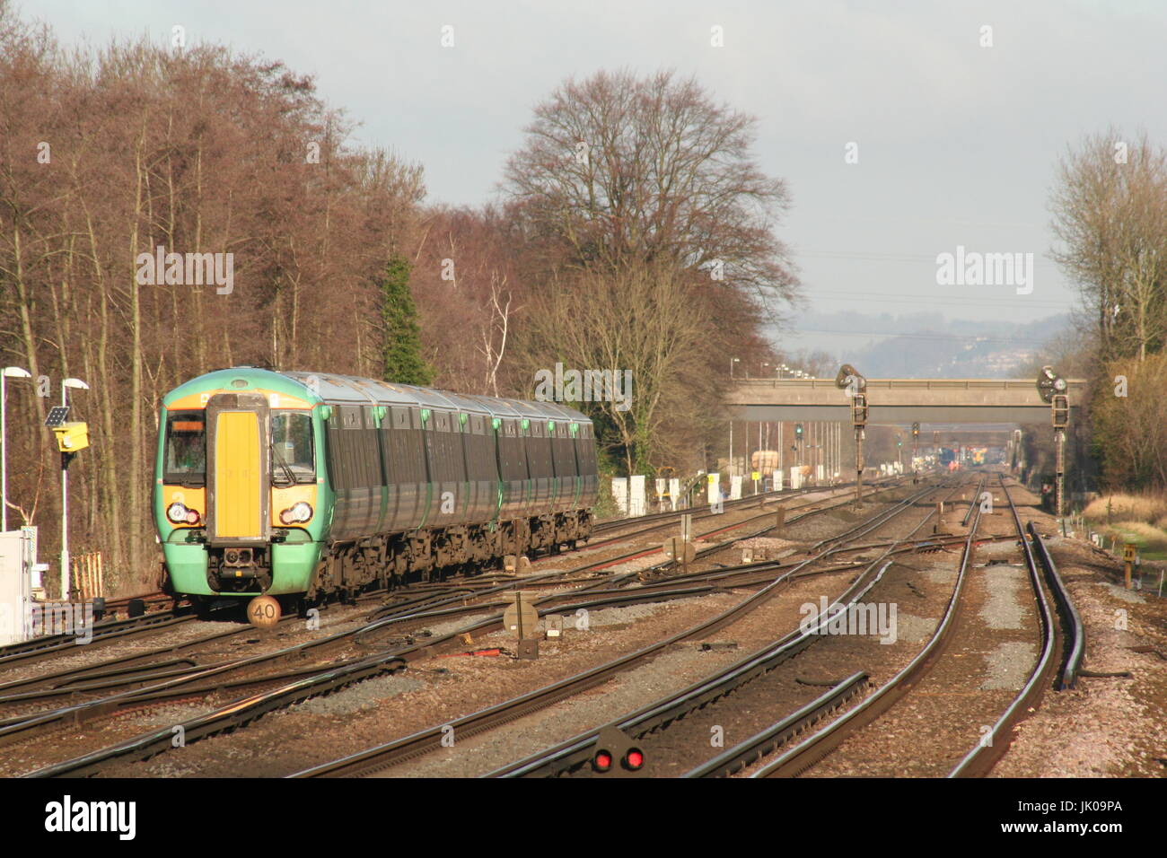 Züge in Sussex Stockfoto