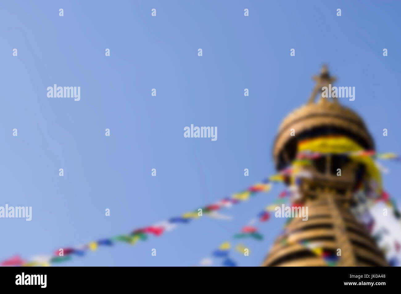 abstrakte unscharfen Hintergrund des oberen Teils Affentempel mit Himmel, Freiheit-Konzept Stockfoto