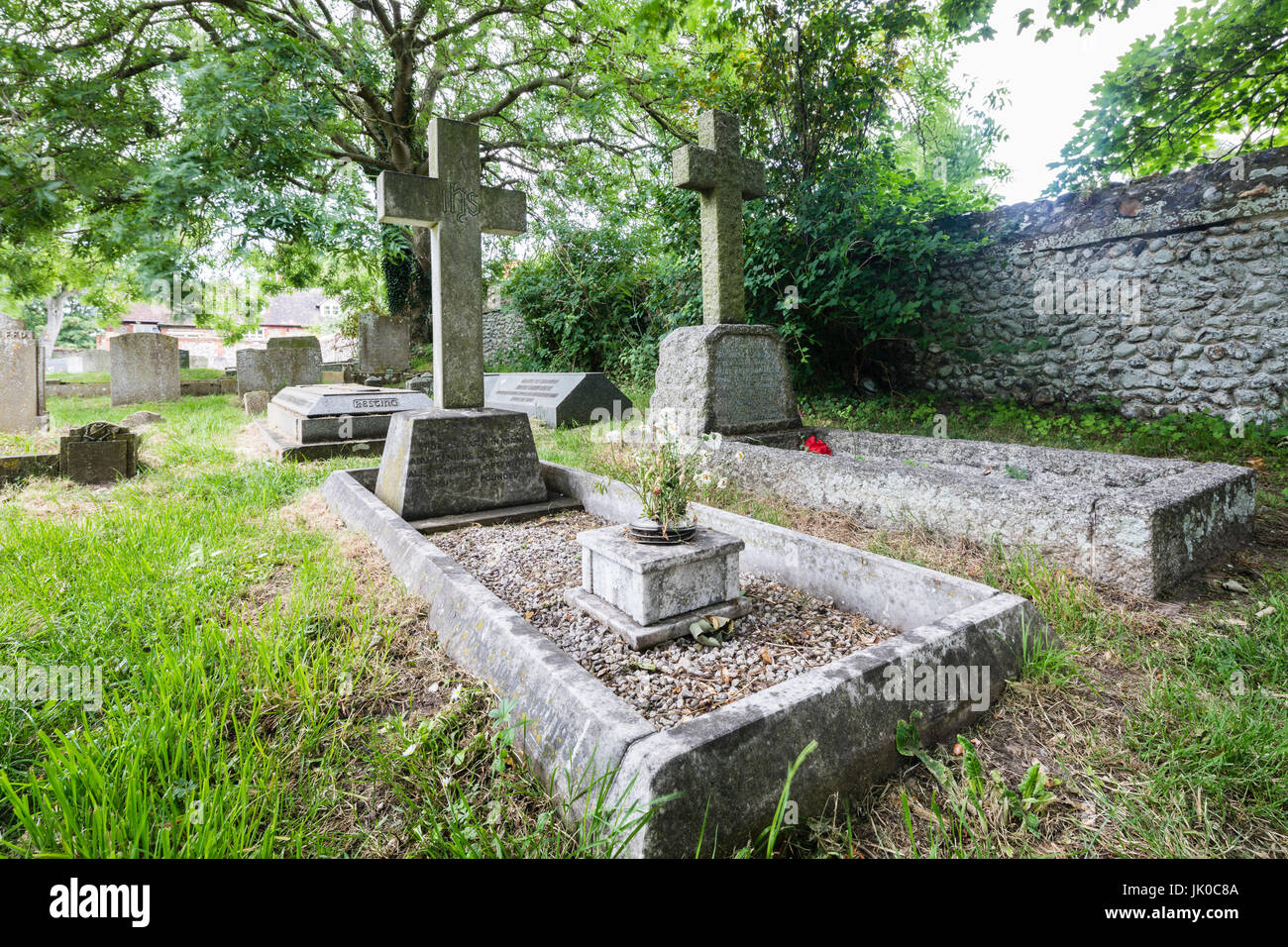 St Johns Kirche in Toynbee, Norfolk. Verbunden mit der Reverend Harold Francis Davidson, die hatte einer bewegte Geschichte und wurde auf dem Gelände Stockfoto