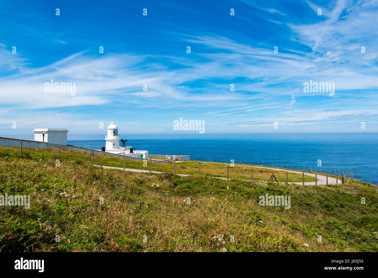 Pendeen Watch Leuchtturm, Penwith, Cornwall. Stockfoto