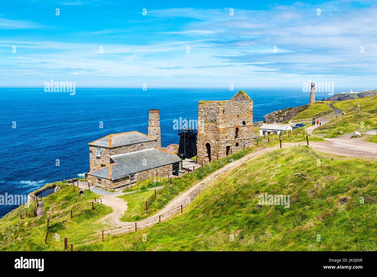 Post in der Levante, Cornwall, Großbritannien - 04 May 2017: der Levante Mine liegt an der Küste in der Nähe von Lower trewellard gelegen. Stockfoto