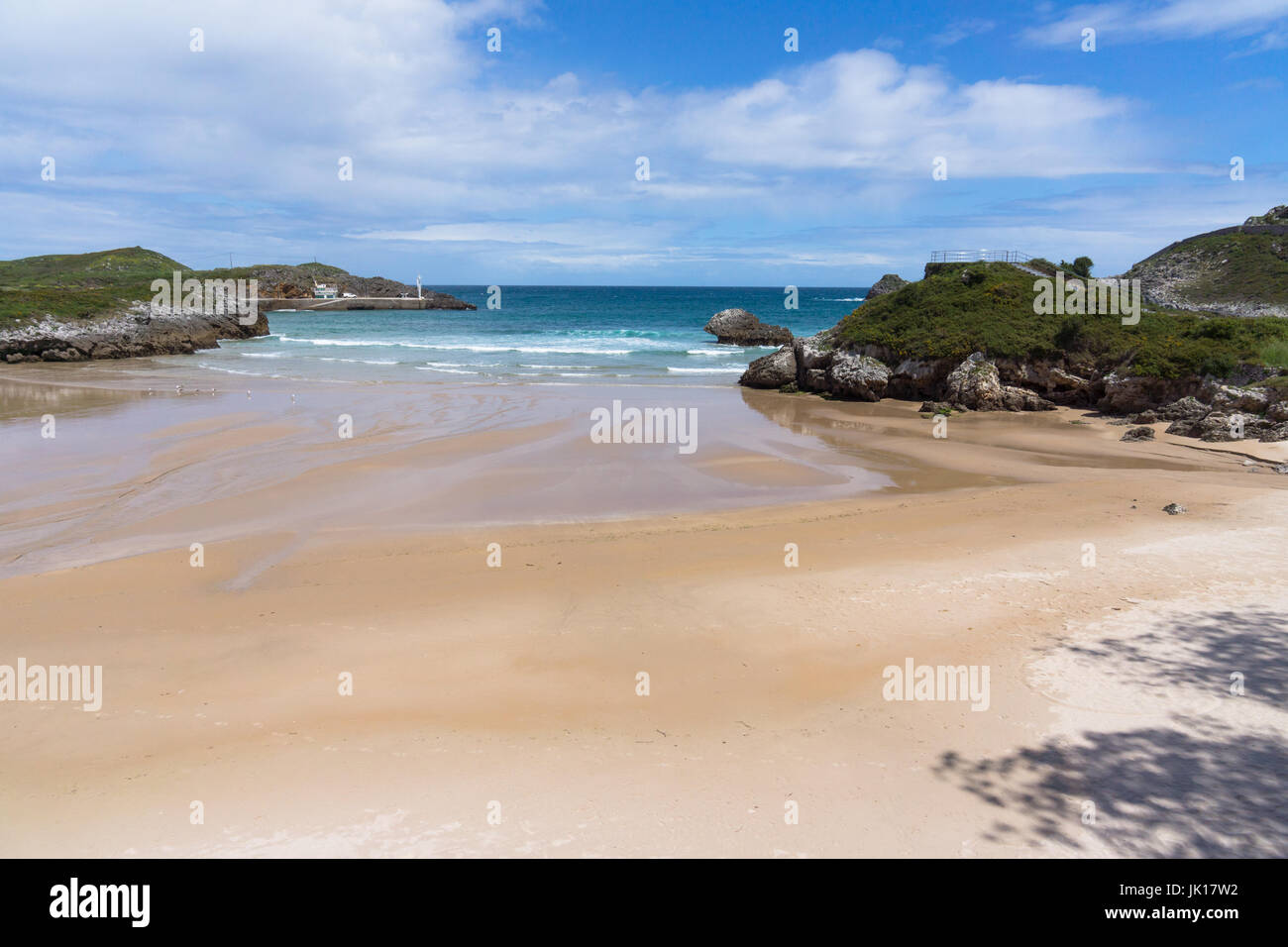 Playa de Palombina Strand in Celorio Provinz Llanes, Asturien, Spanien Stockfoto