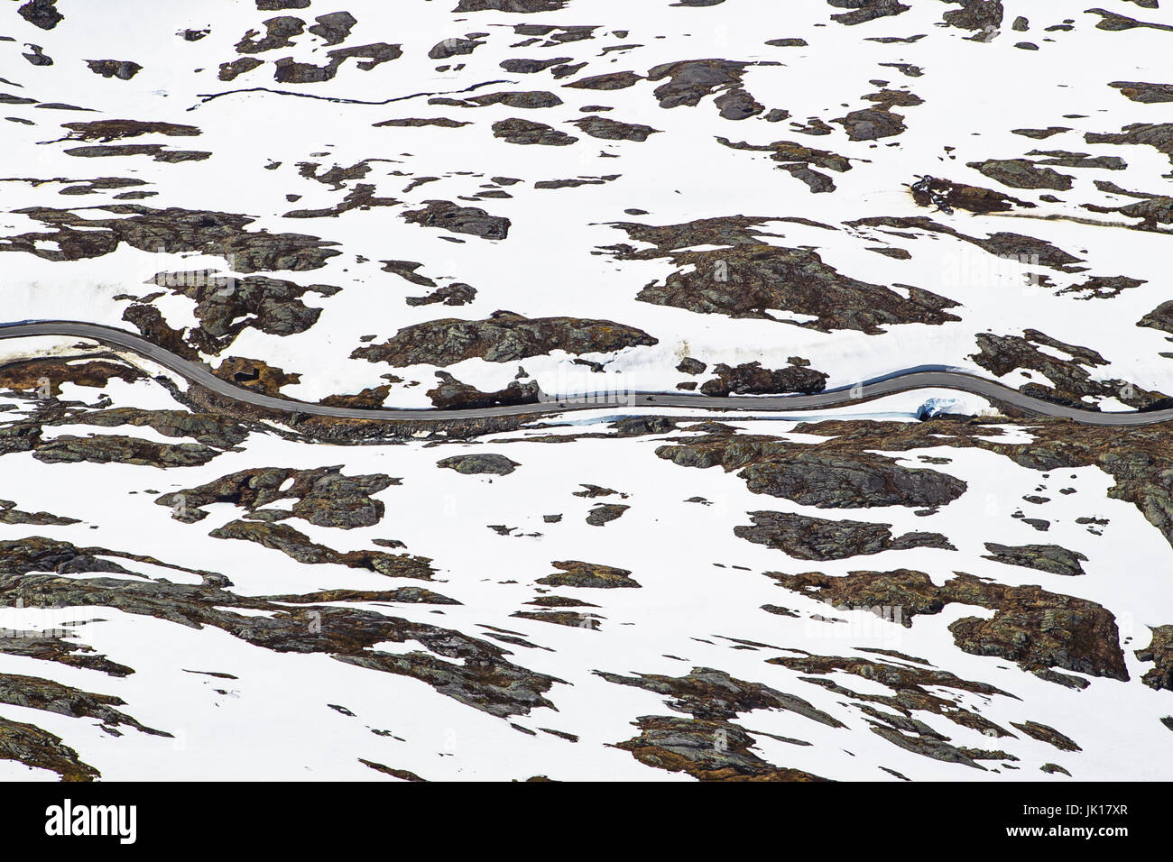 Straße nach Dalsnibba Peak. Geiranger, Norwegen Stockfoto