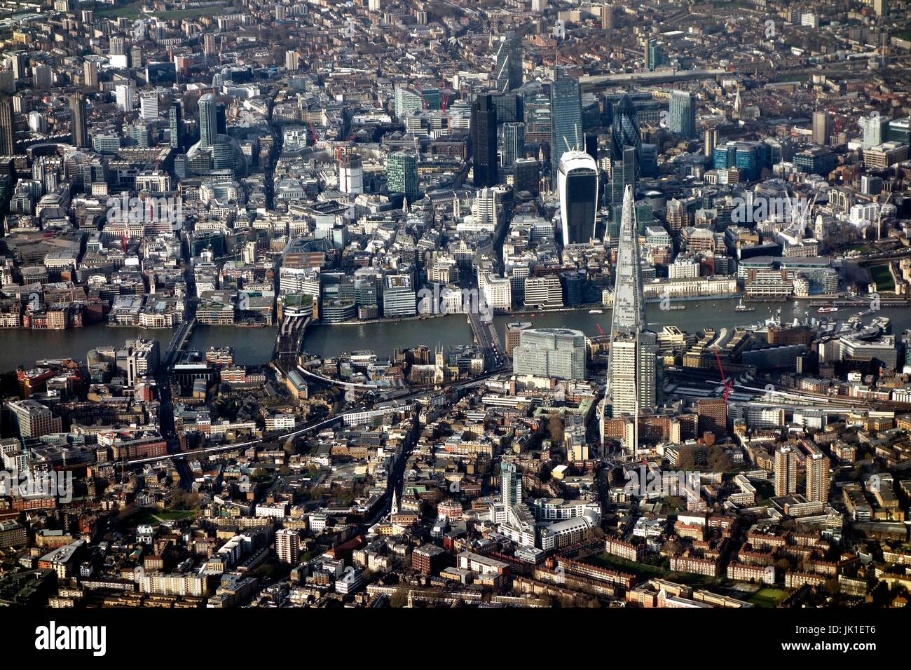 Zentrum von London aus der Luft Stockfoto