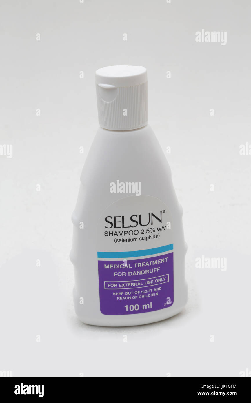 SELSUN Shampoo Arzneimittel Shampoo-Behandlung für Schuppen Stockfoto
